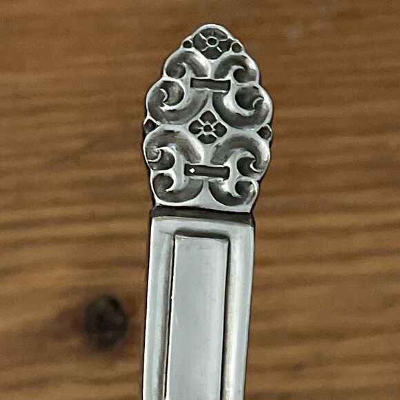 Oneida Coronation Black Accent Stainless Fork and Oval Soup Spoon Lot Flatware - Picture 9 of 9